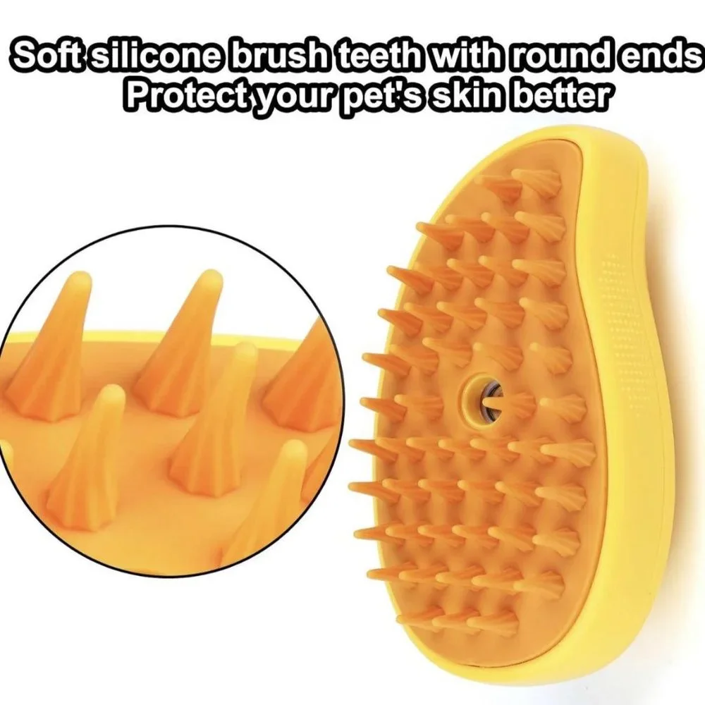 Self Cleaning Cat Steamy Brush for Massage Grooming Removing Tangled Hair1 Pack